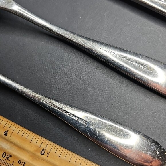 29pcs Paderno Flatware 18/10 Forks Knives Spoons Stainless Steel Cutlery - Picture 9 of 11